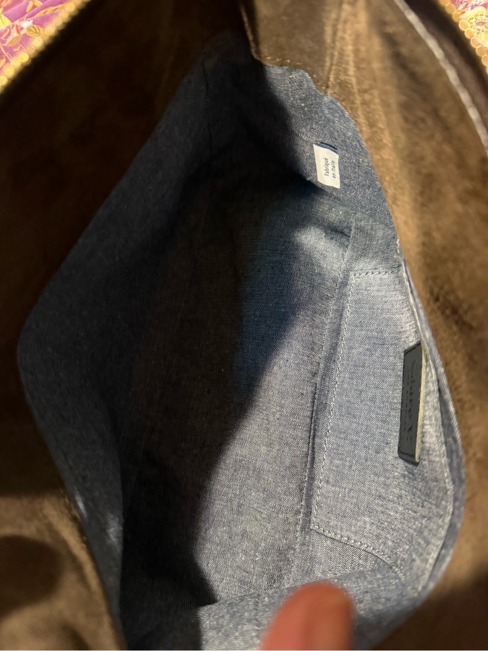 Clare V Brown Suede Shoulder Bag with Gold Hardware - Picture 10 of 11